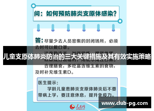 儿童支原体肺炎防治的三大关键措施及其有效实施策略