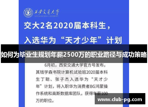 如何为毕业生规划年薪2500万的职业路径与成功策略